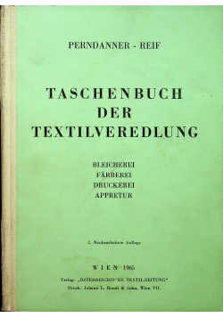Taschenbuch der textilveredlung