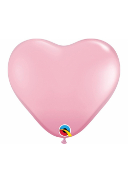 Balon serce pastelowy j. różowy 15cm 100szt