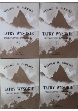Tatry Wysokie Przewodnik taternicki 4 tomy