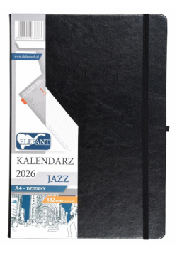 Kalendarz 2026 A4 dzienny Jazz czarny