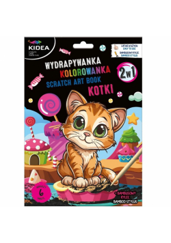Wydrapywanka z kolorowanką 2w1 Kotki KIDEA