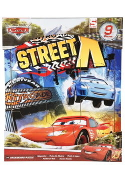 Puzzle drewniane Cars Auta 9 el.