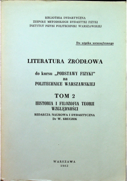 Literatura źródłowa do kursu Podstawy Fizyki na Politechnice Warszawskiej tom  II