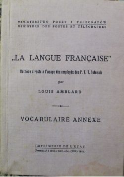 La Langue Francaise 1931 Wesja kieszonkowa