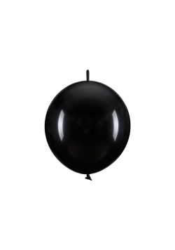 Balony z łącznikiem czarny 33cm 20szt