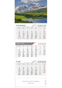 Kalendarz 2020 Trójdzielny W górach CRUX