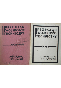 Przegląd wojskowo - techniczny 2 zeszyty 1935 r.