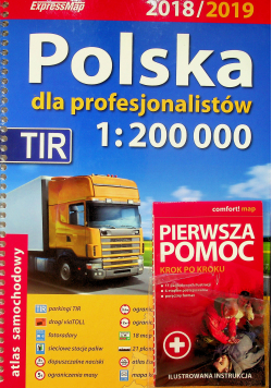 Polska dla profesjonalistów 2018/2019 Atlas samochodowy 1:200 000 + Pierwsza pomoc
