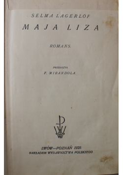 Maja Liza 1925 r.
