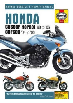 Honda CB600F Hornet 98 to 06 CBF 600 04 to 06