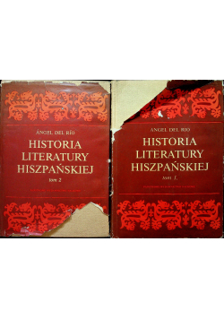 Historia literatury hiszpańskiej 2 tomy