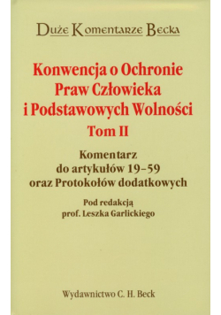 Konwencja o Ochronie Praw Człowieka i Podstawowych Wolności tom 2