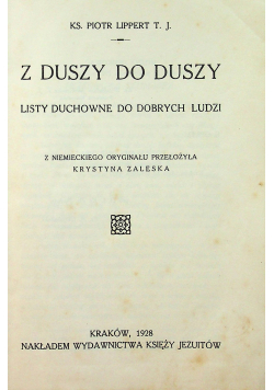 Z Duszy do Duszy 1928 r.