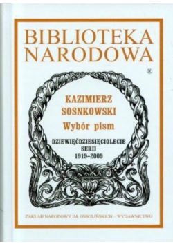 Sosnkowski Wybór pism