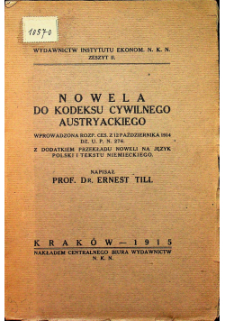Nowela do kodeksu cywilnego austryackiego 1915 r