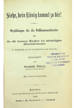 Siehe dein konig kommt zu dir 1889r