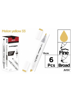 Marker Chromax z 2 końcówk. melon yellow 33 (6szt)