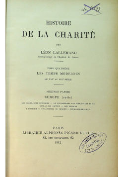 Historie de la Charite 1912r