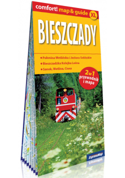 Bieszczady laminowany map&guide 2w1 przewodnik i mapa