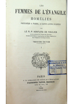 Les Femmes De LEvangile Homelies Tom I i II 1865 r