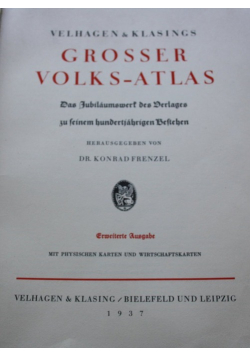 Grosser Volks Atlas 1937 r.