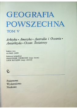 Geografia powszechna Tom V