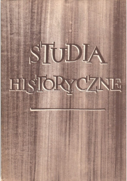 Studia historyczne