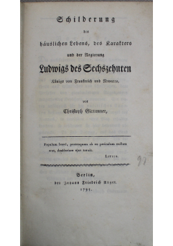 Ludwig des Geschichten, 1793r.