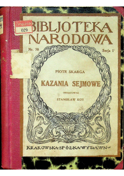 Kazania Sejmowe 1925r