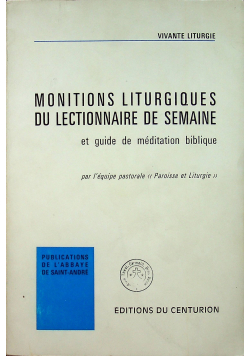 Monitions liturgiques du lectionnaire de semaine