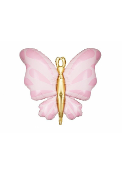 Balon foliowy Motyl 69x69cm róż