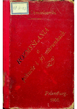 Rozmyślania o pokucie i jej warunkach 1908 r.