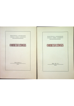Communicationes Vol III N 1 - 2