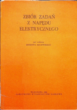 Zbiór zadań z napędu elektrycznego