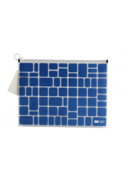 Teczka B5 PP z suwakiem Trend Blue HAPPY COLOR