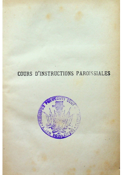Cours Dinstructions Paroissiales 1886 r.