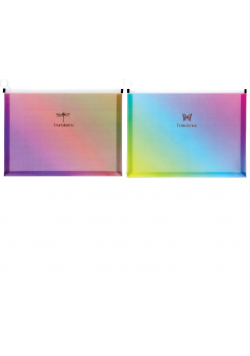 Koperta A4 na zip glitter rainbow mix 88305
