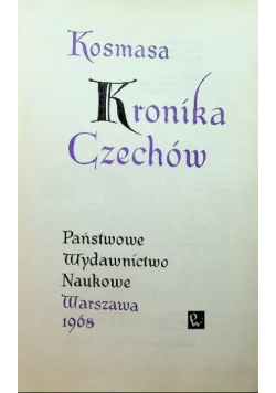 Kosmasa Kronika Czechów