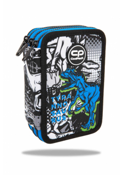 Piórnik potrójny z wyposażeniem Coolpack Jumper 3 T-Rex
