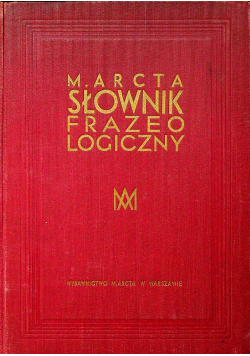 Słownik frazeologiczny 1934 r