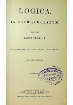 Logica In usum scholarum 1902 r