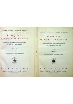 Podręczny słownik geograficzny Tom 1 i 2 około 1927 r.