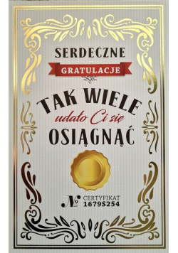 Karnet Serdeczne Gratulacje