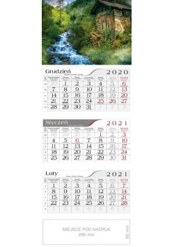 Kalendarz 2021 Trójdzielny Strumyk CRUX