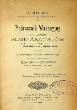 Podręcznik wakacyjny 1894 r