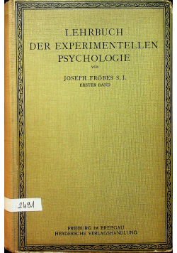 Lehrbuch der experimentellen psychologie  1917 r