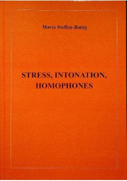 Stress intonatin homophones