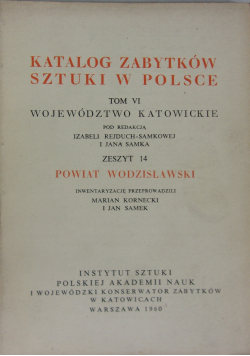 Katalog zabytków sztuki w PolsceTom VI Zeszyt 14