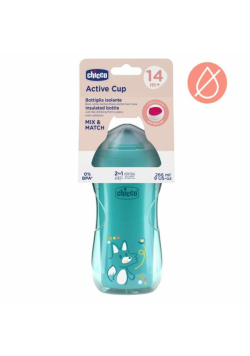 Kubek niekapek termiczny 266ml turkusowy 14m+
