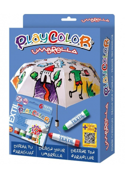 Farby do tkanin 6 kolorów + parasolka